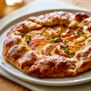 peach pistachio galettes