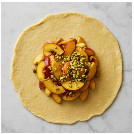 peach pistachio galettes - step 2