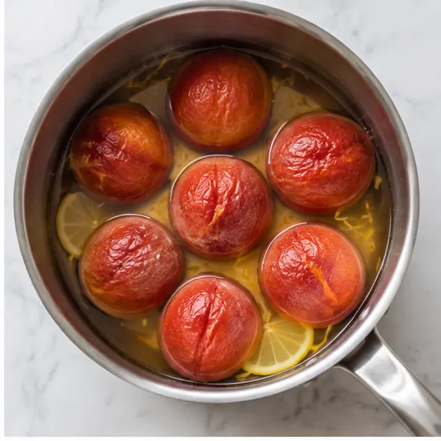 Poaching the peaches