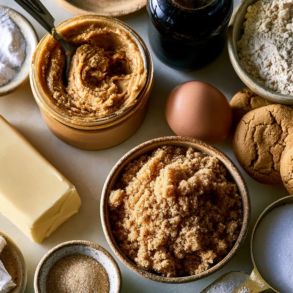 peanut butter cookies - main ingredients