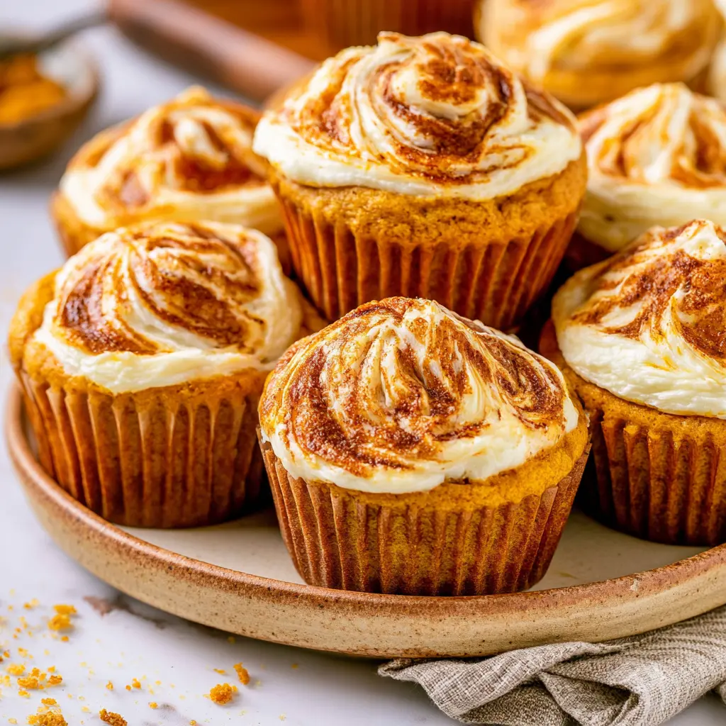 pumpkin cream cheese muffins - final presentation