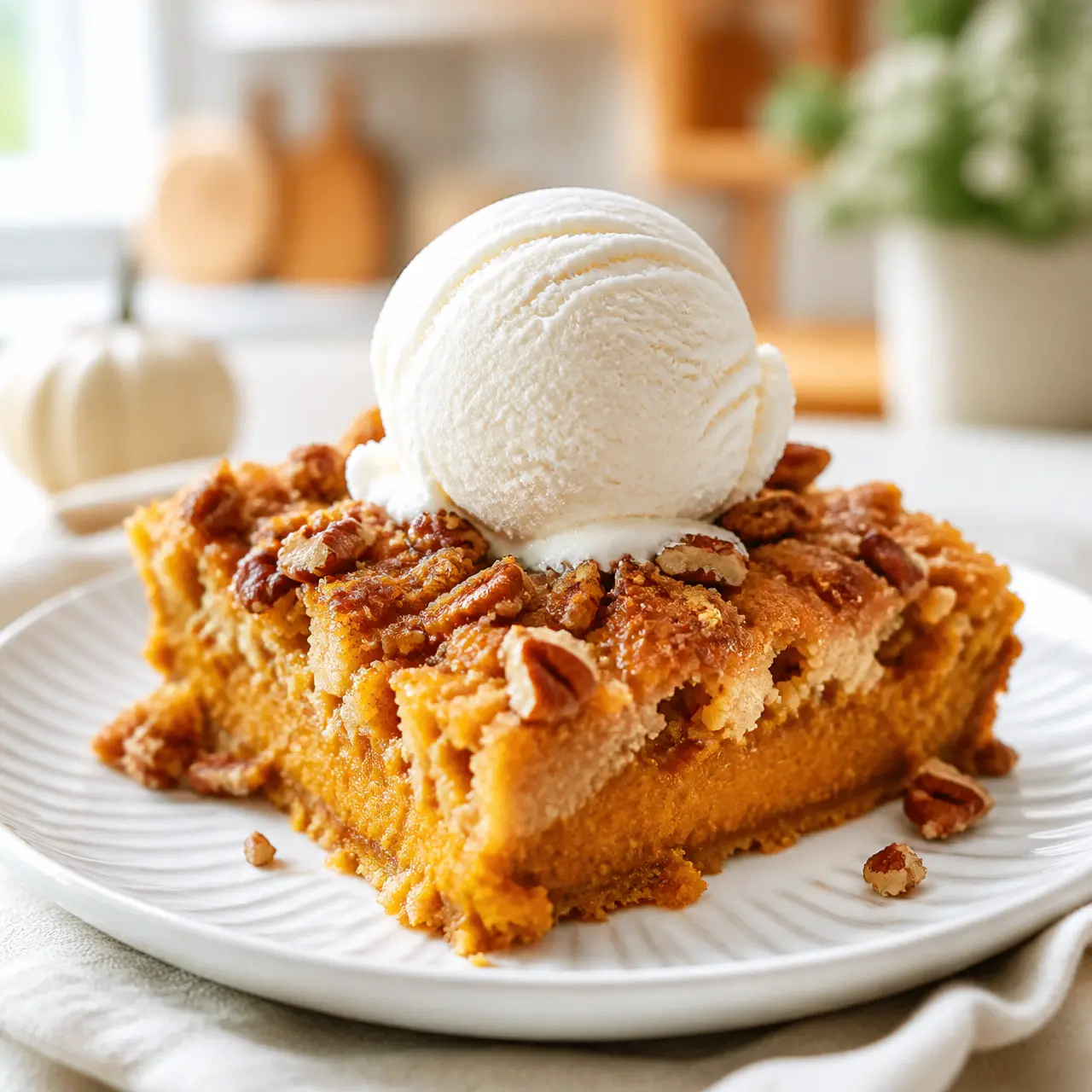 pumpkin dump cake - final presentation