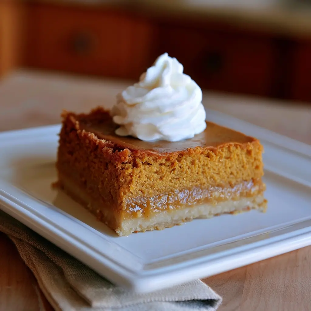 pumpkin gooey butter cake - final presentation