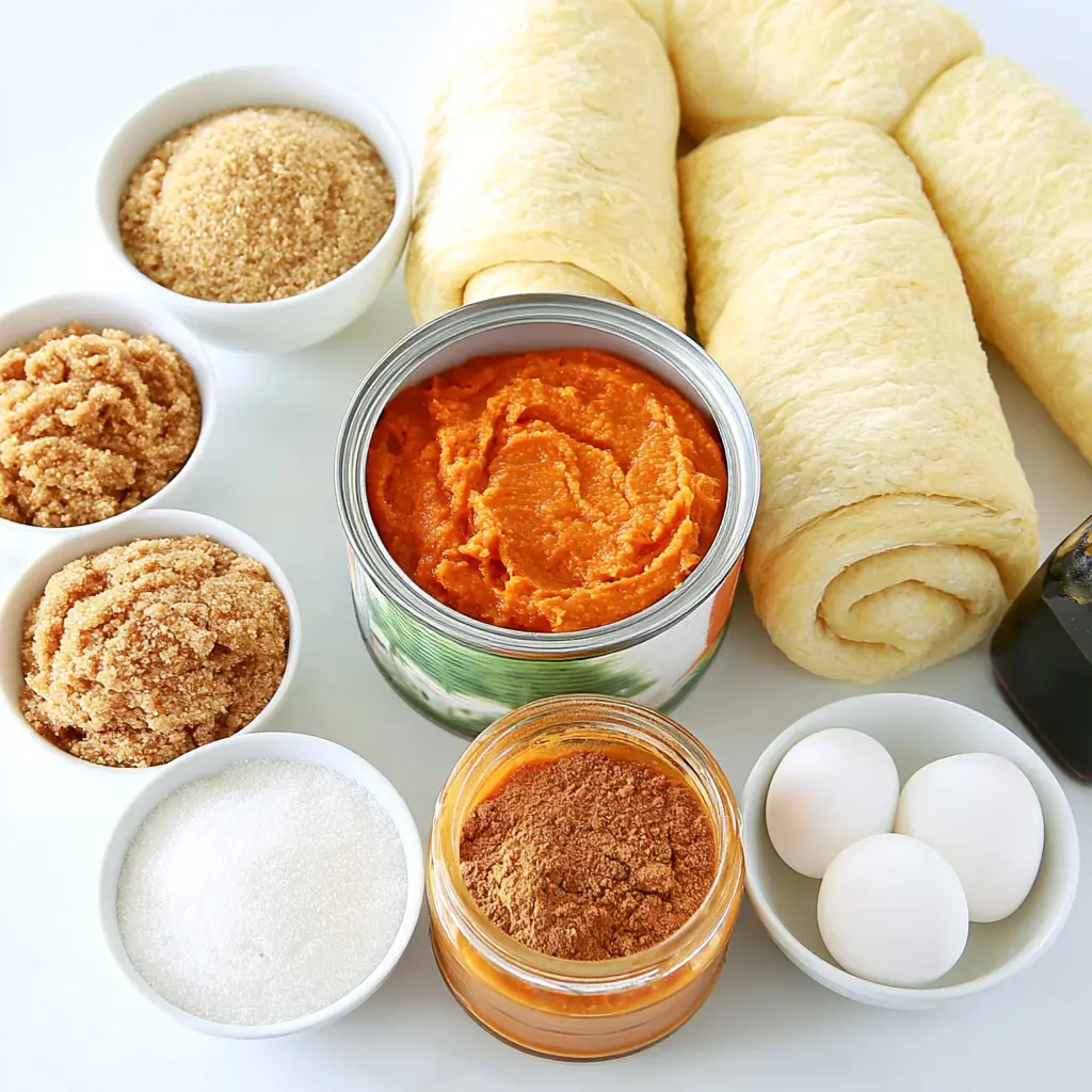 pumpkin roll - main ingredients
