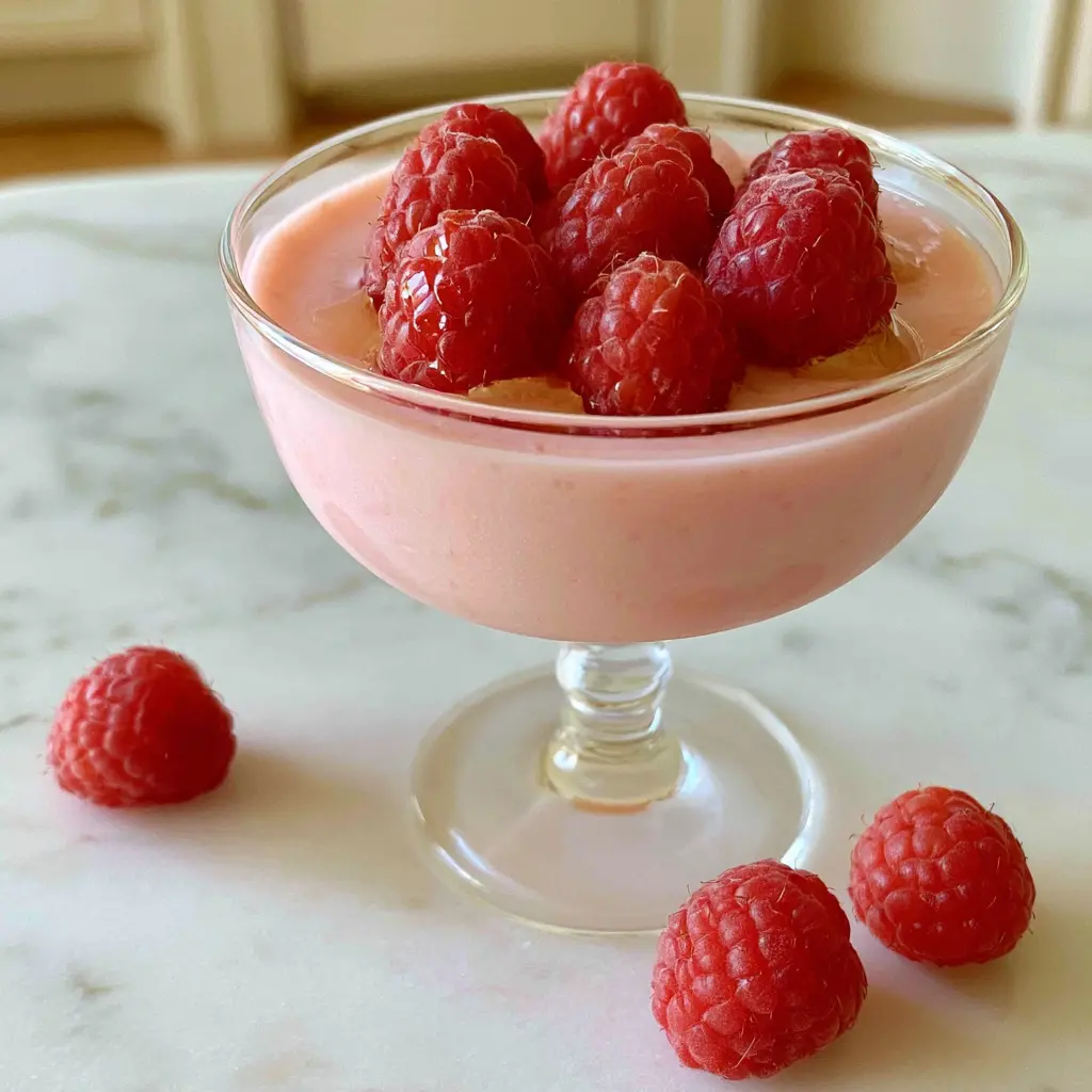 raspberry posset - final presentation