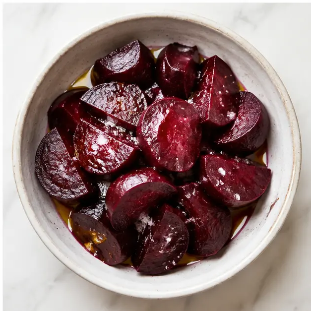 Step 4: Peeling and slicing the finished beets