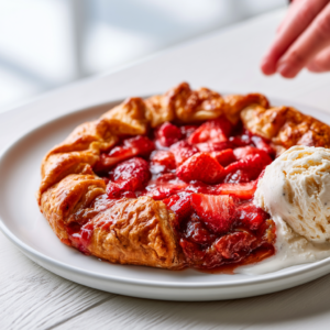 rustic strawberry galette