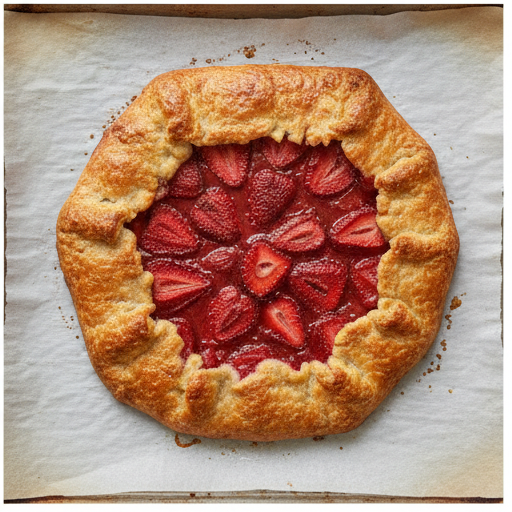 rustic strawberry galette - step 4