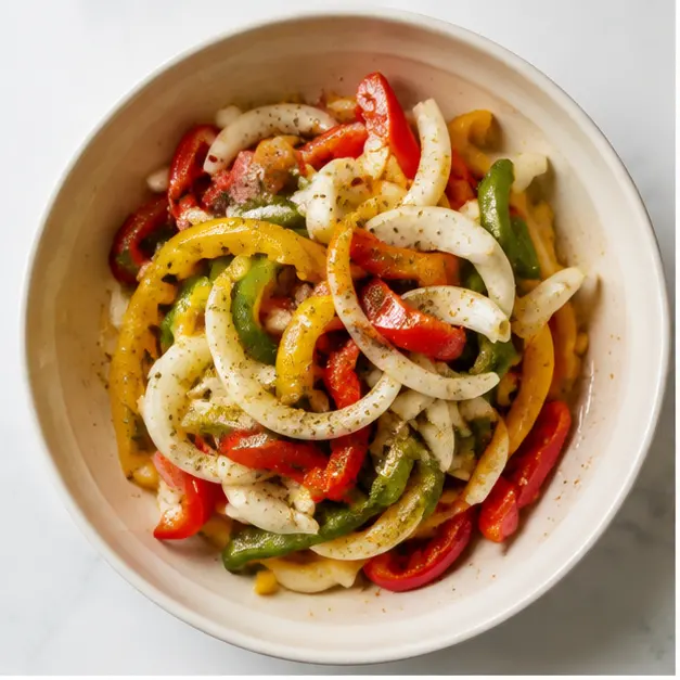 Toss the vegetables with olive oil and seasonings