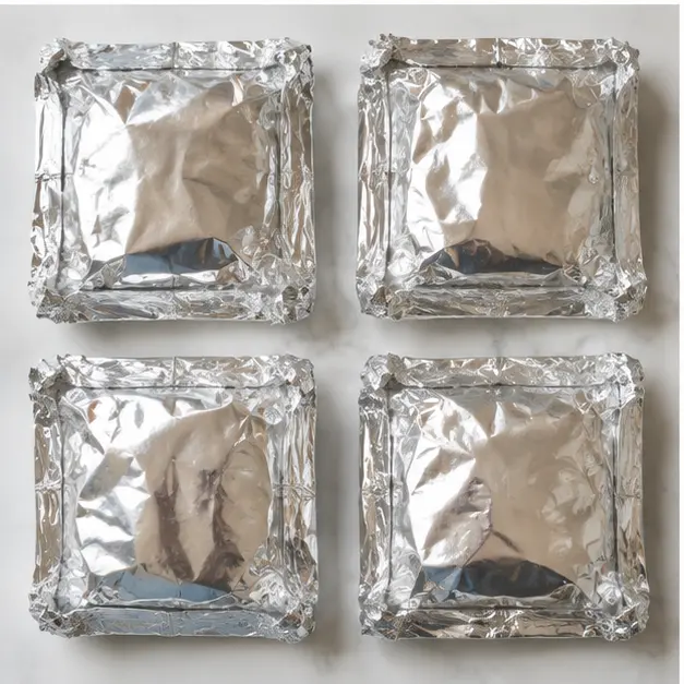 Fold and crimp the foil into sealed packets