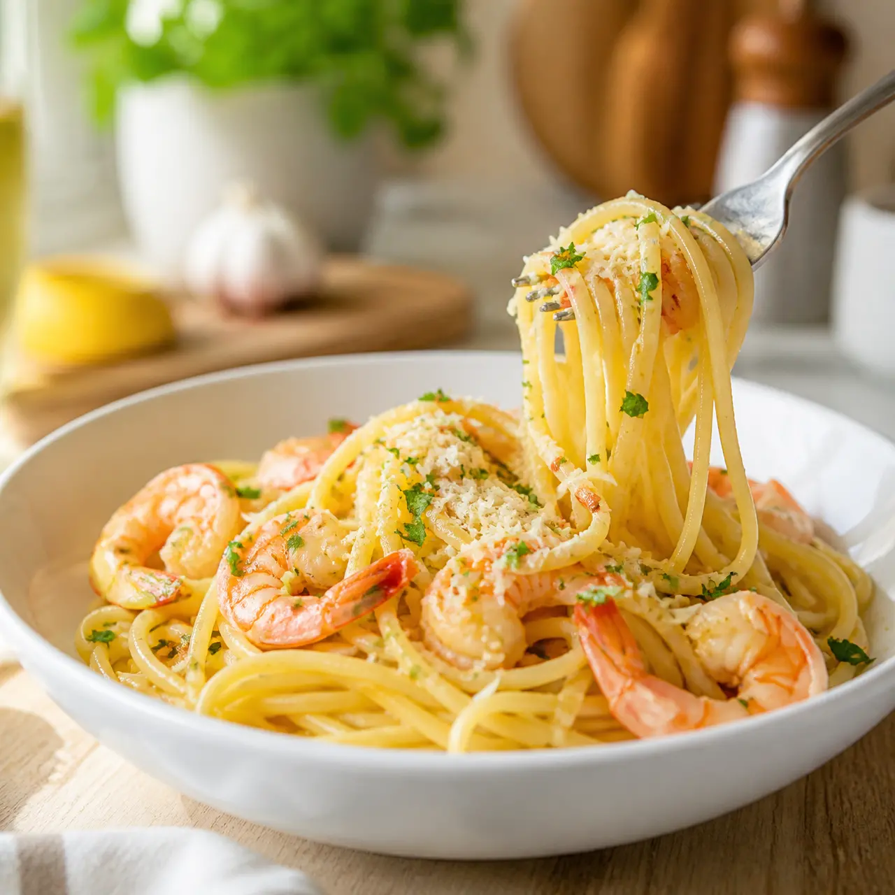 shrimp scampi - final presentation