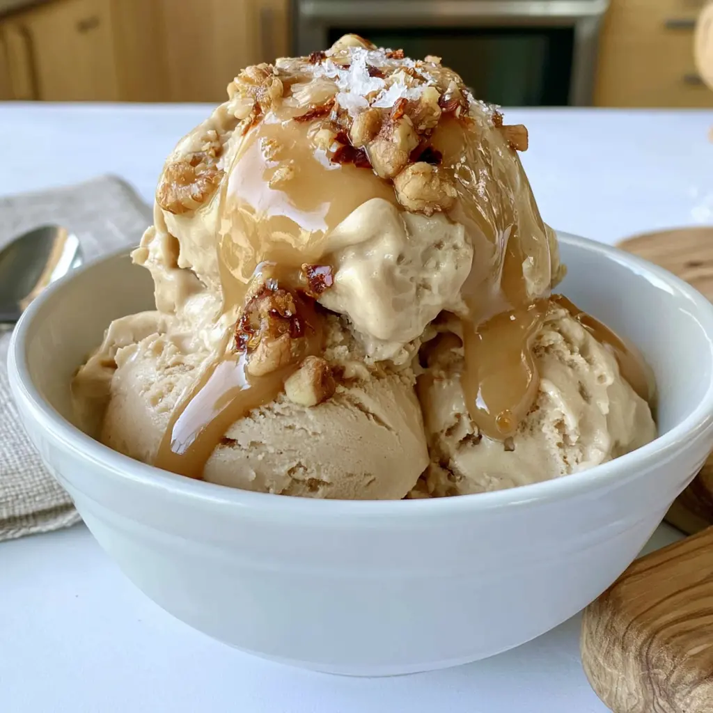 spicy umami maple ice cream topper - final presentation