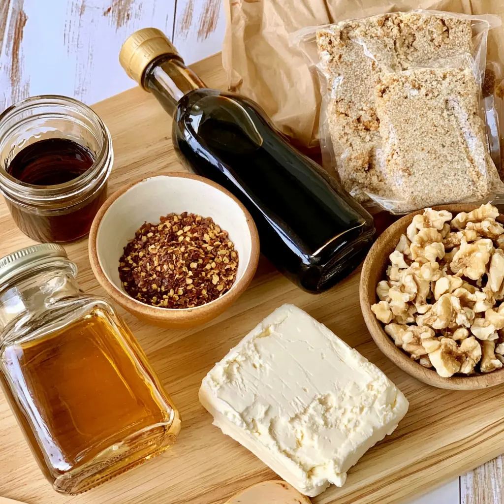 spicy umami maple ice cream topper - main ingredients