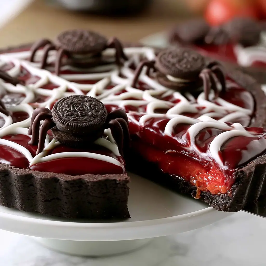 spider web cookie cake - final presentation