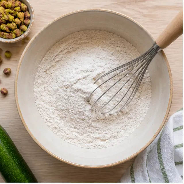 Whisk dry ingredients in a large bowl