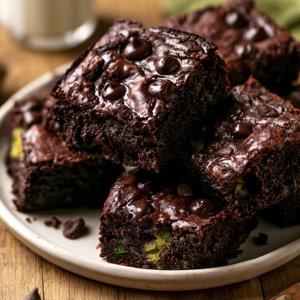 zucchini brownies - final presentation
