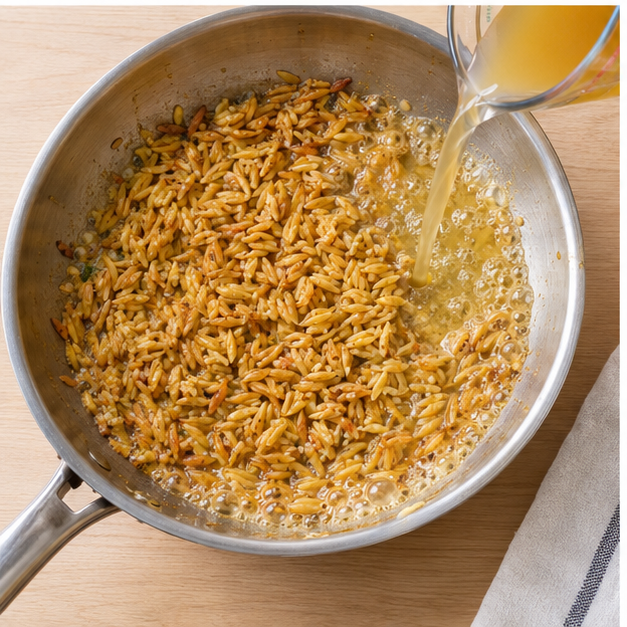 one pan parmesan orzo with shrimp - step 3